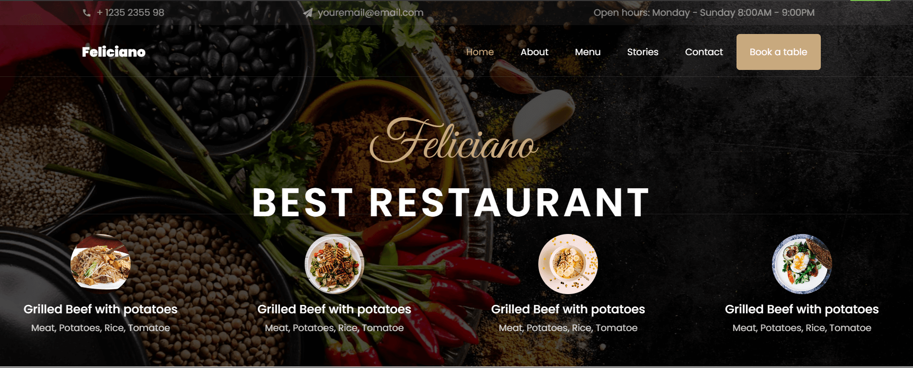 colorlib feliciano template screenshot