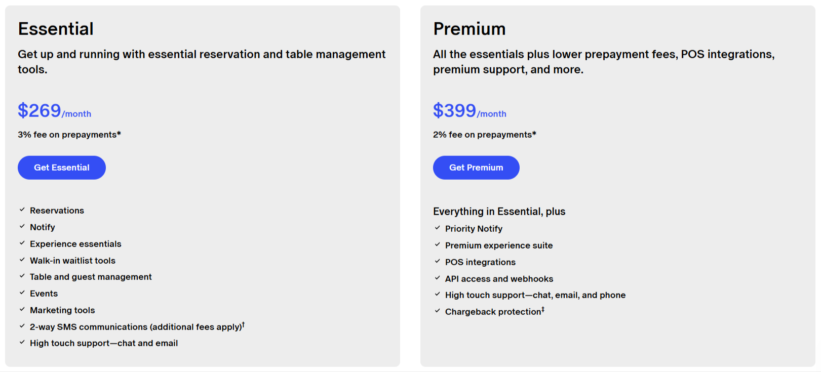 tock plans and pricing