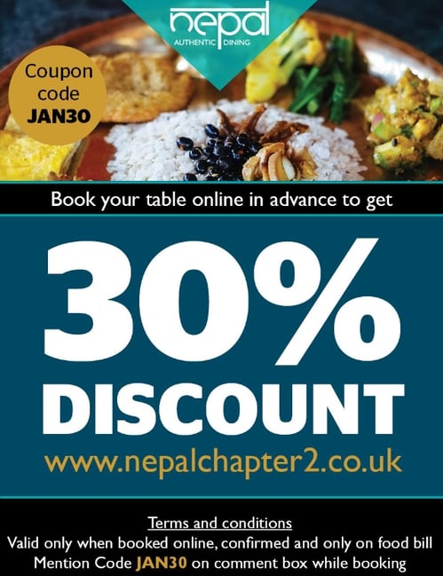 nepal restaurant discount offer screenshot