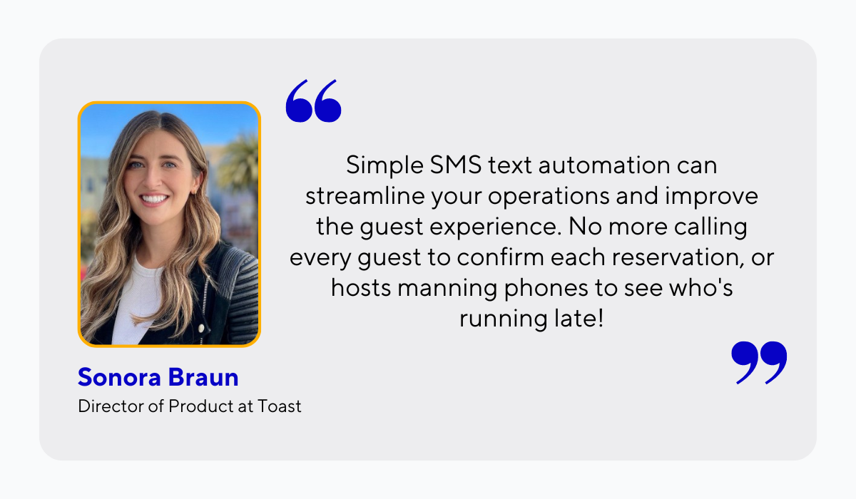 quote on the benefits of sms automation