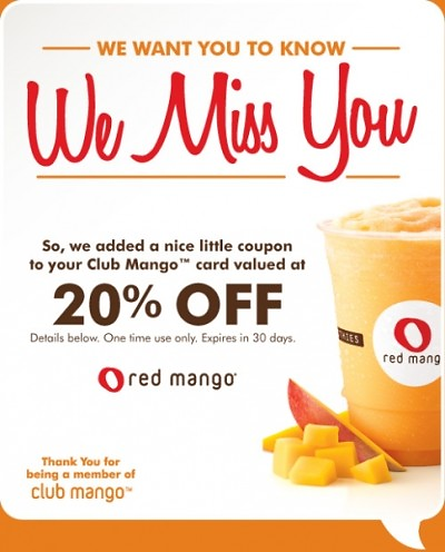 restaurant re-engagement email