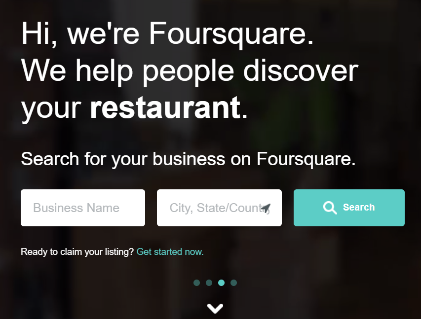 foursquare restaurant profile setup