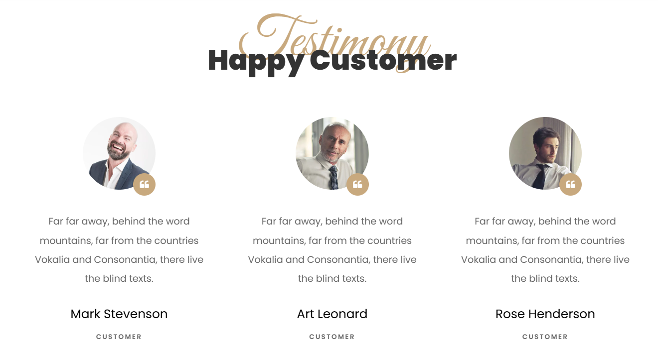 colorlib feliciano template testimonials screenshot