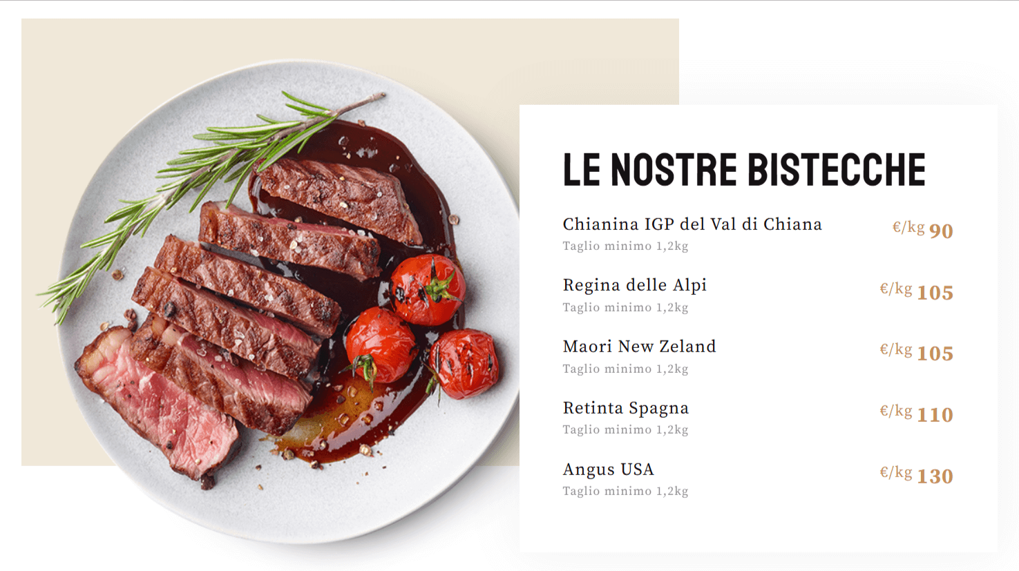 steak museum website screenshot