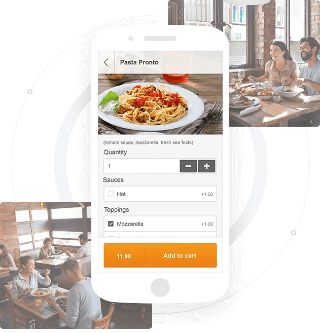 food booking tool screenshot