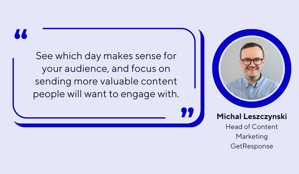 quote on a/b testing in email marketing