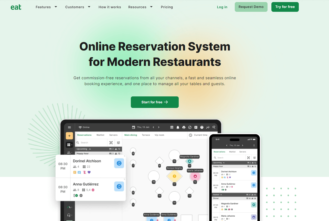 eatapp homepage screenshot