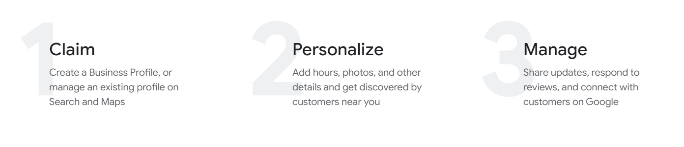 steps for setting up a google business profile