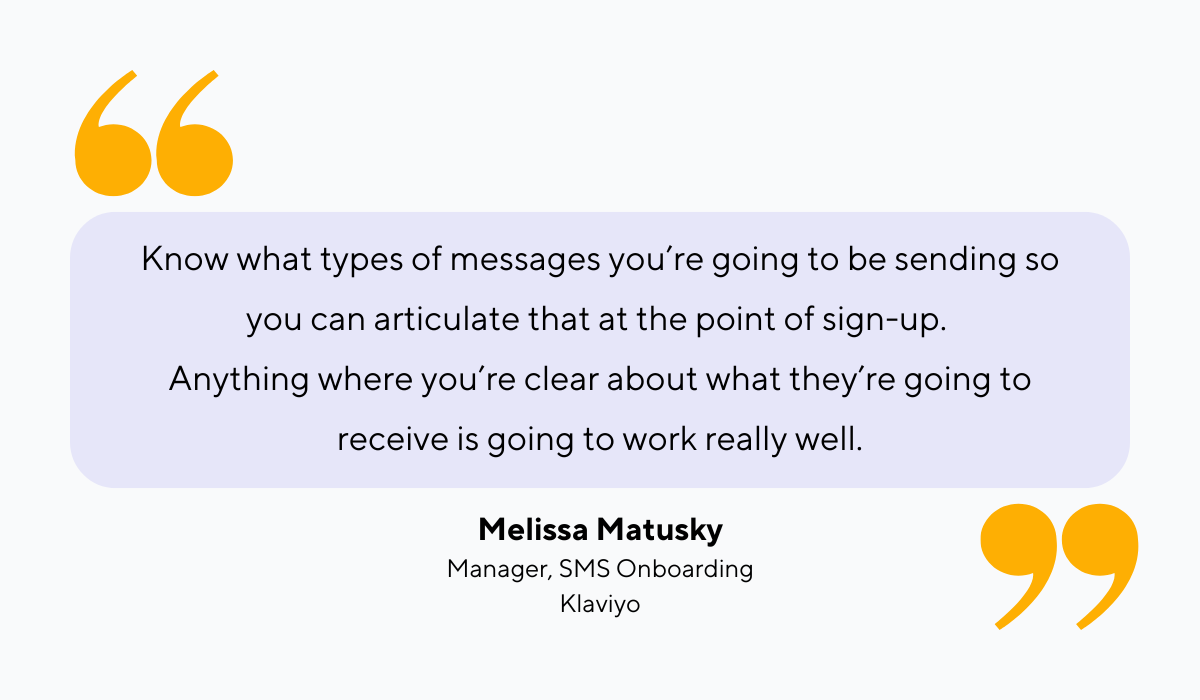 quote on sms marketing transparency