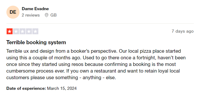 resos review on trustpilot