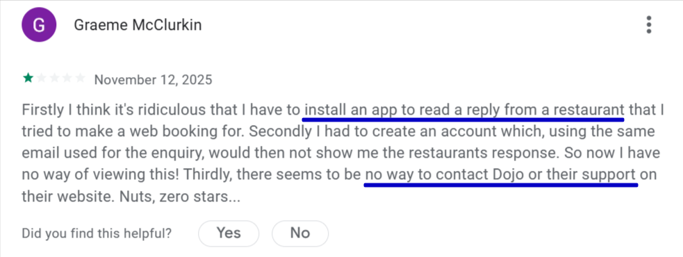Dojo review on Google Play