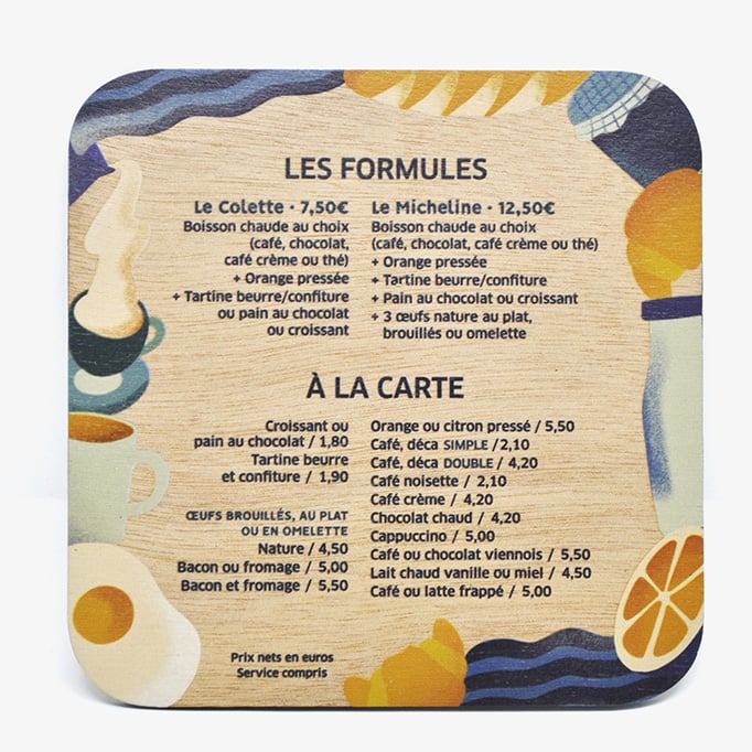 Augustin Batignolles restaurant menu