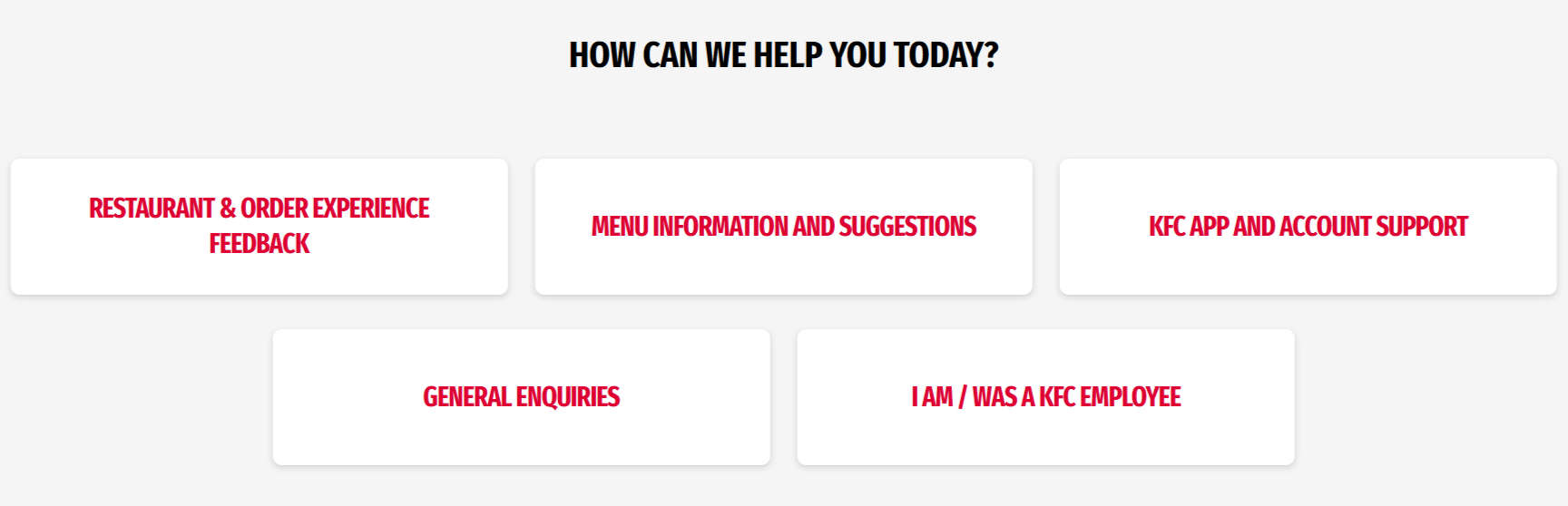 kfc get in touch page
