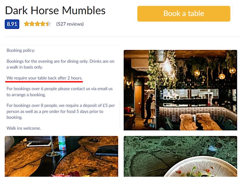 tablein booking widget screenshot