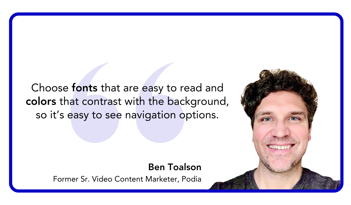 quote on how to choose website fonts and colors