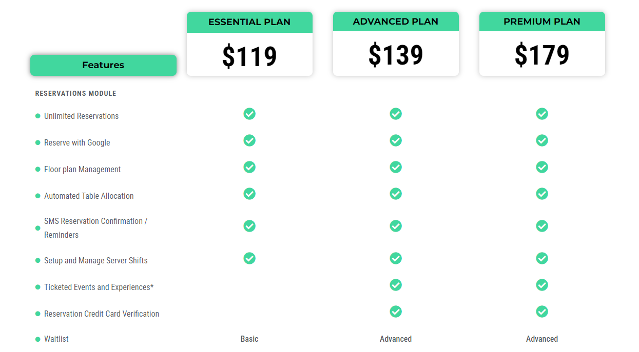 libro plans and pricing screenshot