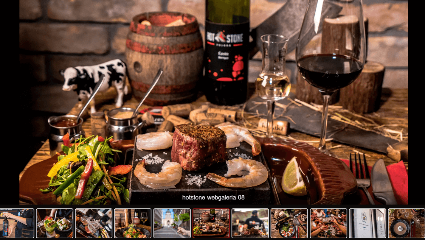 hot stone steakhouse website screenshot