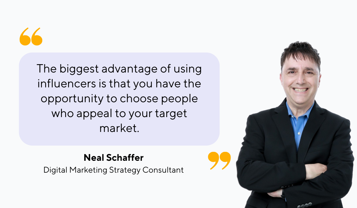 quote on the advantages of using influencers for restaurant marketing