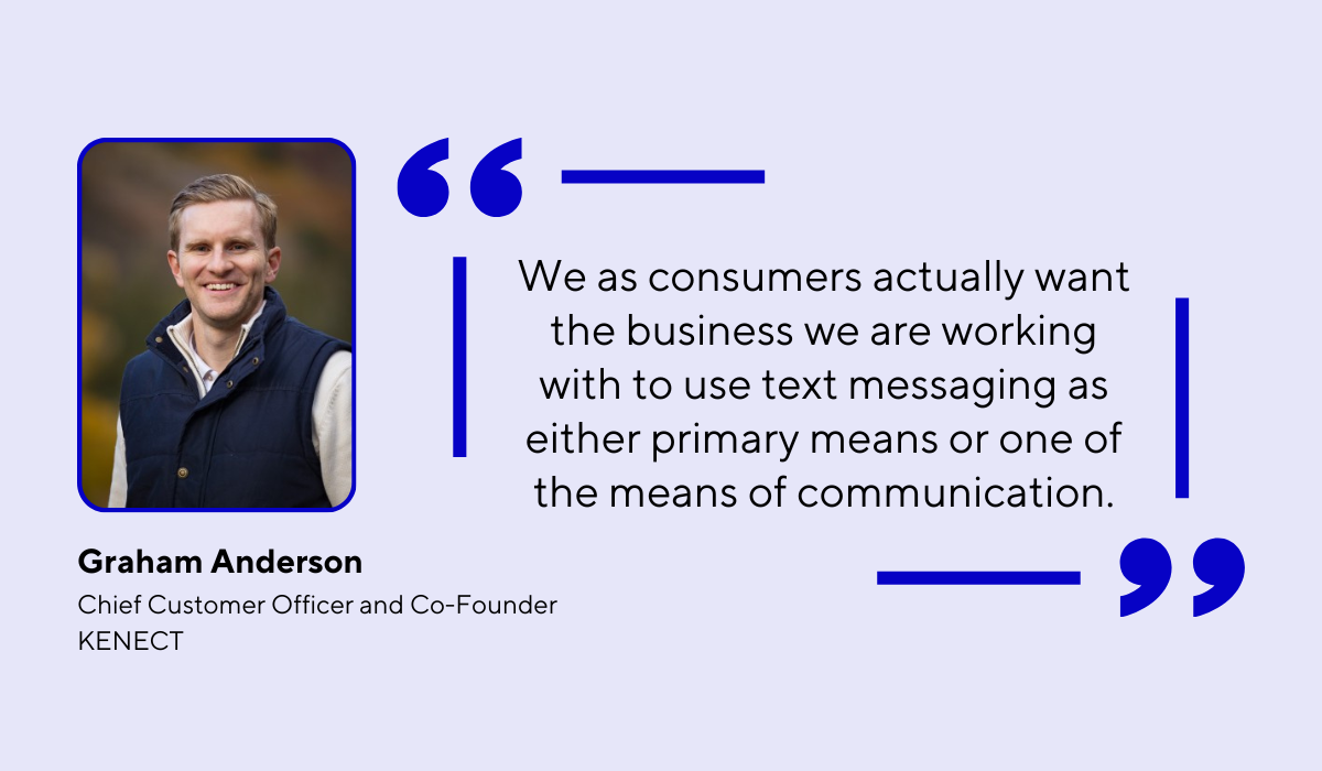 quote on how consumers prefer getting sms over phone calls from businesses