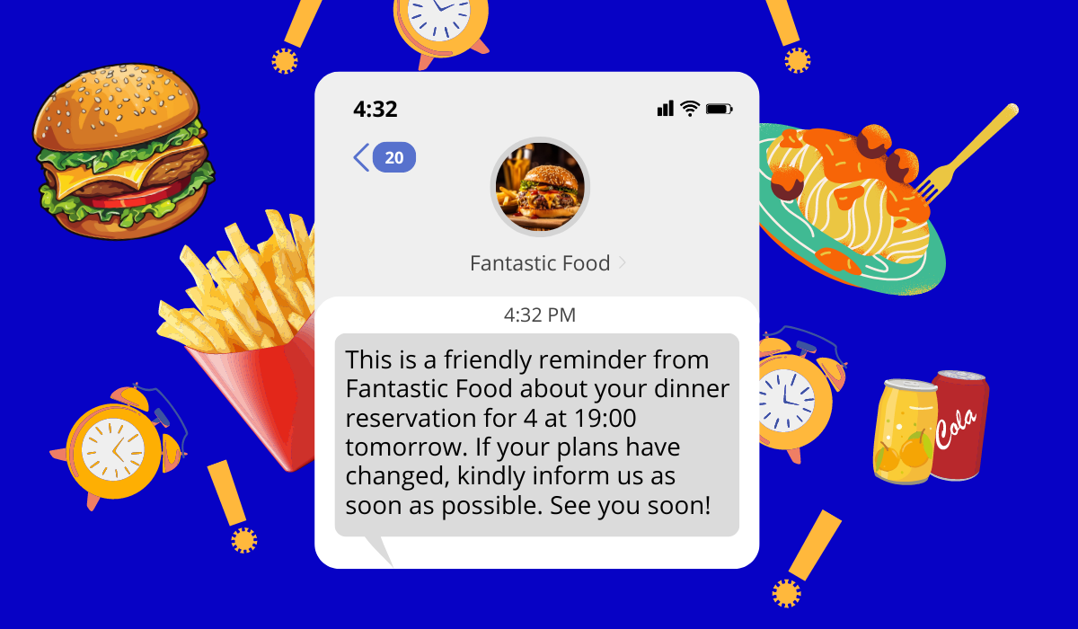 example of a reservation reminder sms