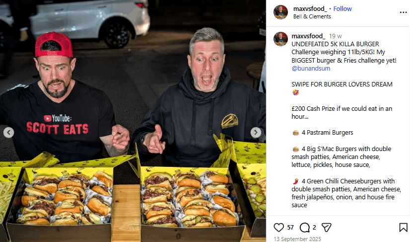 Max VS Food on Instagram