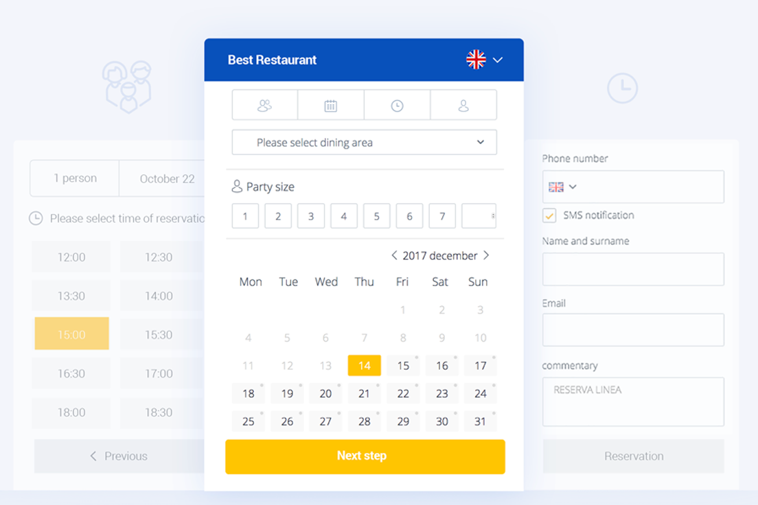 users booking view